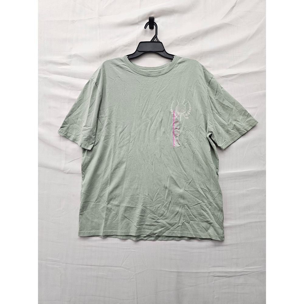 Goodie Two Sleeves Mens Vintage Golf Graphic T-Shirt Green Cotton Size 2XL